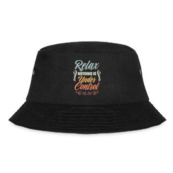 Relax Nothing Is Under Control Funny Meditation - Bucket Hat - Schwarz - Vorne - Lela (165cm)