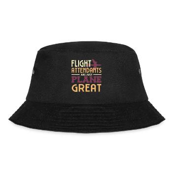 Flight attendants, for flight attendants, flight attendants - Bucket Hat - black - Front - Lela (165cm)
