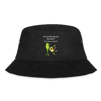 Cute and Funny Frog Design with Cool Slogan - Bucket Hat - black - Front - Lela (165cm)