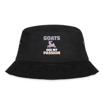 Goat Gift Goat Lover Gift - Bucket Hat - black - Front - Lela (165cm)