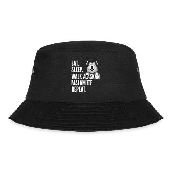 Alaskan Malamute Hund - Bucket Hat - Schwarz - Vorne - Lela (165cm)