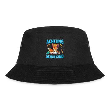 Einschulung Grundschule 1. Klasse ich komme Dab - Bucket Hat - Schwarz - Vorne - Lela (165cm)