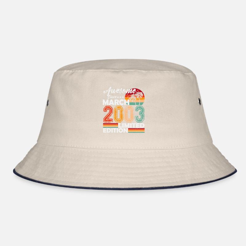 März 2003 Vintage Geburtstag Geschenk Bucket Hat