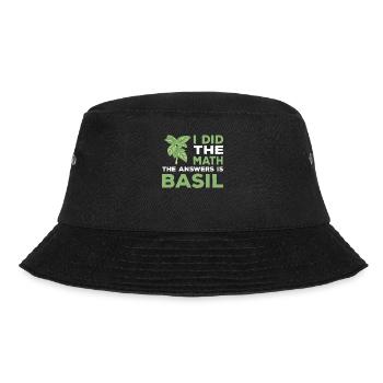 Lustiges Basilikum Design - Bucket Hat - Schwarz - Vorne - Lela (165cm)