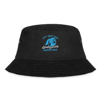 Luft geht rein Glücksgefühle kommen raus! Tuning - Bucket Hat - Schwarz - Vorne - Lela (165cm)