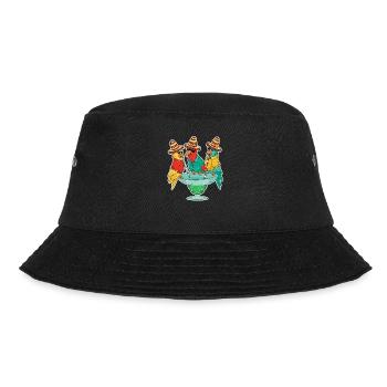 Tequila trinkende Papageien Cinco De Mayo Mexikan - Bucket Hat - Schwarz - Vorne - Lela (165cm)