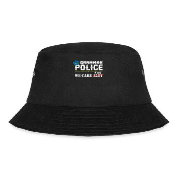 Grammatikpolizei - Englischlehrer - Bucket Hat - Schwarz - Vorne - Lela (165cm)