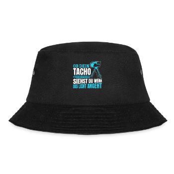 Tuning - Ob Dein Tacho Richtig Geht - PS Liebhaber - Bucket Hat - Schwarz - Vorne - Lela (165cm)