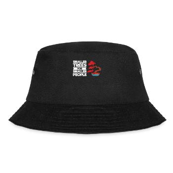 Smaller Trees For Smaller People - Bucket Hat - Schwarz - Vorne - Lela (165cm)