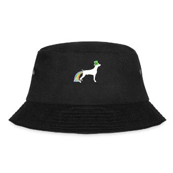 St. Patricks Hund - Weimaraner - Bucket Hat - Schwarz - Vorne - Lela (165cm)