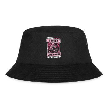 Welder Locksmith Girl - Bucket Hat - black - Front - Lela (165cm)