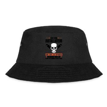 Installateur Beruf Installateurmeister Geschenk - Bucket Hat - Schwarz - Vorne - Lela (165cm)