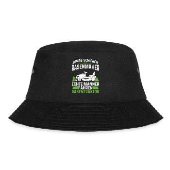 Rasentraktor & Aufsitzmäher Spruch für Gärtner - Bucket Hat - Schwarz - Vorne - Lela (165cm)