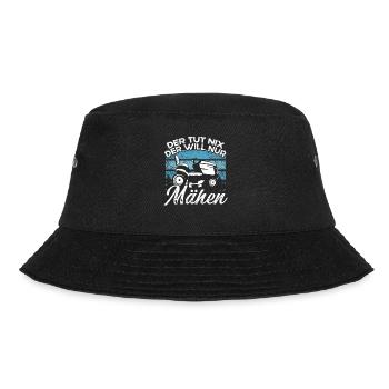Rasentraktor & Aufsitzmäher Spruch für Gärtner - Bucket Hat - Schwarz - Vorne - Lela (165cm)
