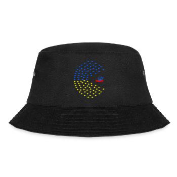 peaceman Kampfflugzeuge für die Ukraine, Frieden! - Bucket Hat - Schwarz - Vorne - Lela (165cm)