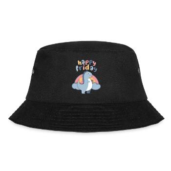 Kawaii dinosaurs. Rainbow, Happy-Friday - Bucket Hat - black - Front - Lela (165cm)