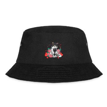 Cute cat toy Love Hearts Rose - Bucket Hat - black - Front - Lela (165cm)
