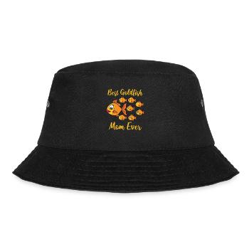 Best Goldfish Mom Cute Baby Goldfish - Bucket Hat - black - Front - Lela (165cm)