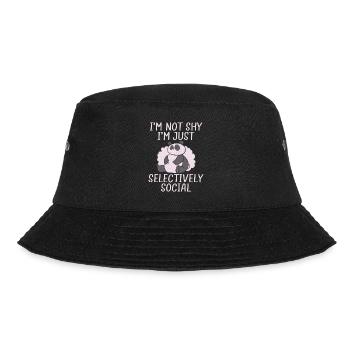 Panda Geschenke Panda Liebhaber - Bucket Hat - Schwarz - Vorne - Lela (165cm)