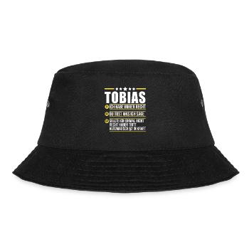 Tobias - Bucket Hat - Schwarz - Vorne - Lela (165cm)
