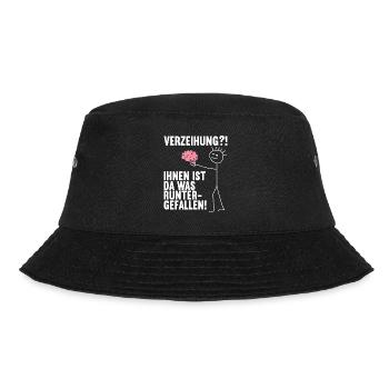 Dir ist da was runtergefallen Gehirn - Bucket Hat - Schwarz - Vorne - Lela (165cm)