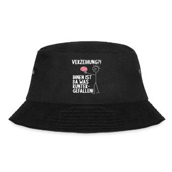 Dir ist da was runtergefallen Gehirn - Bucket Hat - Schwarz - Vorne - Lela (165cm)