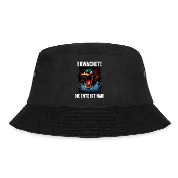 Erwachet Die Ente ist nah Duck Ente lustiges Enten - Bucket Hat - Schwarz - Vorne - Lela (165cm)