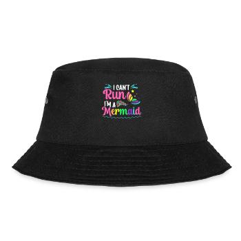 Ich Kann Nicht Laufen, Ich Bin Eine Meerjungfrau - Bucket Hat - Schwarz - Vorne - Lela (165cm)