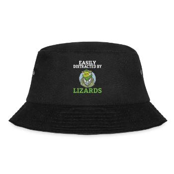 Lizard Lover Lizard Gift Lizard Owner - Bucket Hat - black - Front - Lela (165cm)