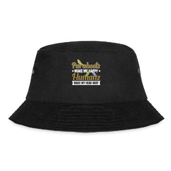 Sittiche Machen Mich Glücklich, Menschen - Bucket Hat - Schwarz - Vorne - Lela (165cm)