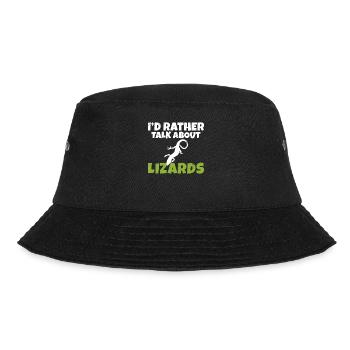Lizard Lover Lizard Gift Lizard Owner - Bucket Hat - black - Front - Lela (165cm)