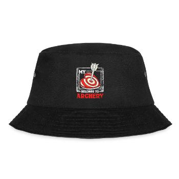My heart belongs to archery - Bucket Hat - black - Front - Lela (165cm)