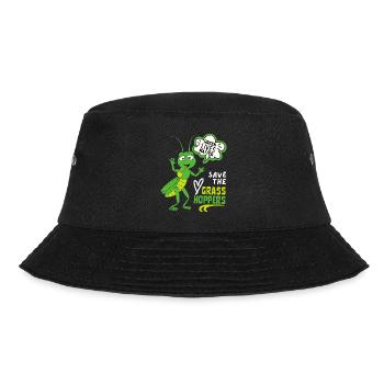 Comic Grashüpfer, lustiger Spruch Heuschrecke - Bucket Hat - Schwarz - Vorne - Lela (165cm)