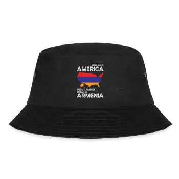 Born Armenian Armenia American USA Citizenship - Bucket Hat - black - Front - Lela (165cm)