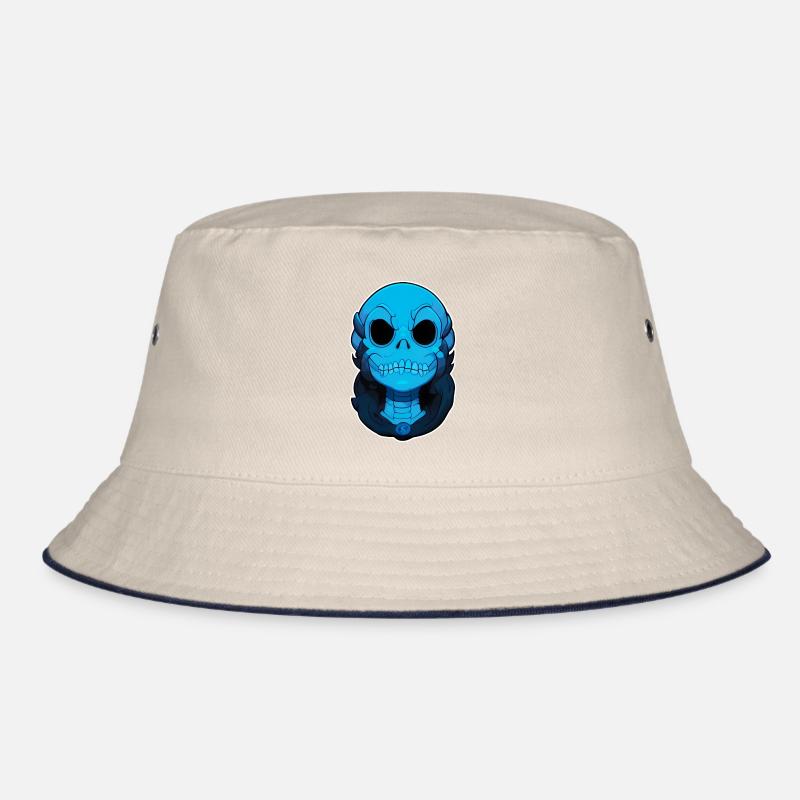 Blauer Monsterschädel Bucket Hat