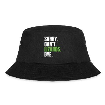 Eidechsenliebhaber Eidechse Geschenk Eidechse Besitzer - Bucket Hat - Schwarz - Vorne - Lela (165cm)