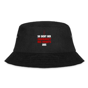 Zahnarzt Zahntechniker Zahnmediziner Zahnärztin - Bucket Hat - Schwarz - Vorne - Lela (165cm)