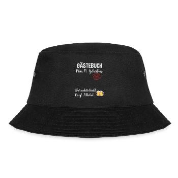 Gästeliste mein 18. Geburtstag zum Verewigen - Bucket Hat - Schwarz - Vorne - Lela (165cm)