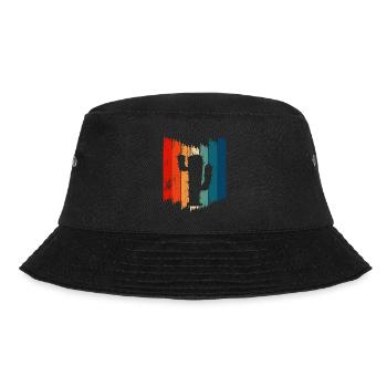 Vintage Kaktus Retro Kaktus - Bucket Hat - Schwarz - Vorne - Lela (165cm)