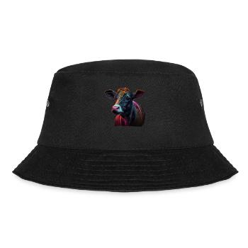 cows farmer farmer cow lover funny cow - Bucket Hat - black - Front - Lela (165cm)