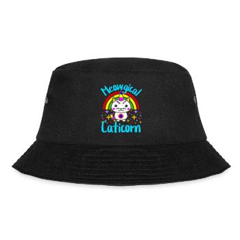 Cat Unicorn Caticorn - Bucket Hat - black - Front - Lela (165cm)