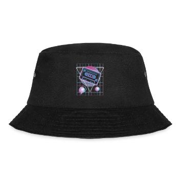 80s Vaporwave Cassette Retro Party Mixtape - Bucket Hat - black - Front - Lela (165cm)