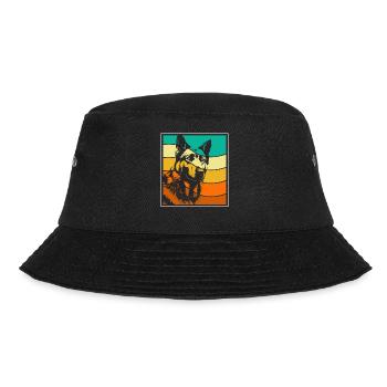 Deutscher Schäferhund - Bucket Hat - Schwarz - Vorne - Lela (165cm)