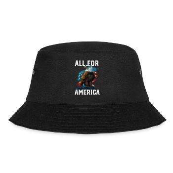 All for America American Bald Eagle USA Flag - Bucket Hat - Schwarz - Vorne - Lela (165cm)