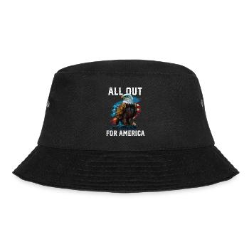 All Out for America American Bald Eagle America - Bucket Hat - Schwarz - Vorne - Lela (165cm)