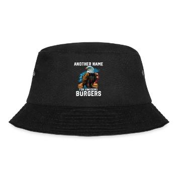 Another Name For Awesome Burgers Funny America - Bucket Hat - Schwarz - Vorne - Lela (165cm)