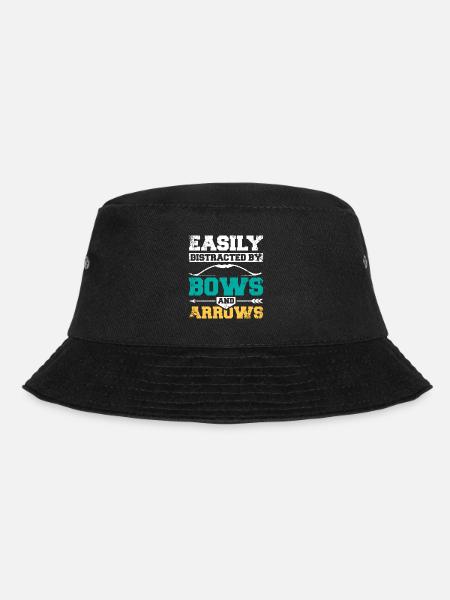 Leicht ablenkbar durch Pfeil und Bogen - Bucket Hat - Schwarz