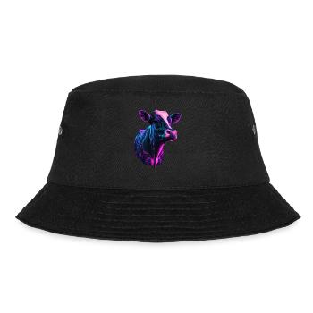 cows farmer farmer cow lover funny cow - Bucket Hat - black - Front - Lela (165cm)
