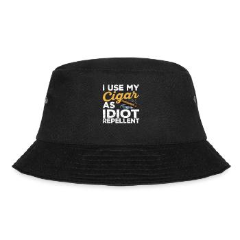 I use my cigar smoke as an idiot repellent - Bucket Hat - black - Front - Lela (165cm)