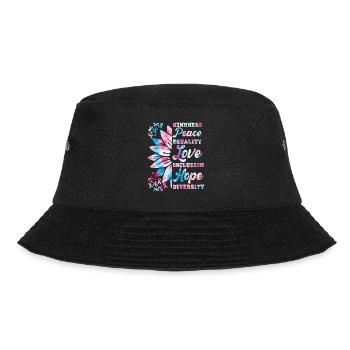 Inclusion Kindness Peace Hope - Bucket Hat - black - Front - Lela (165cm)